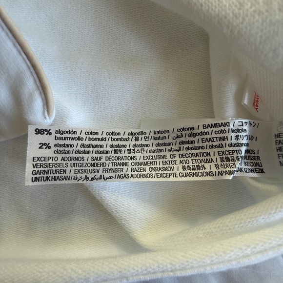 Zara Home White Long Sleeve Pajama Top with Contrast Piping Oversized Small - Picture 10 of 10